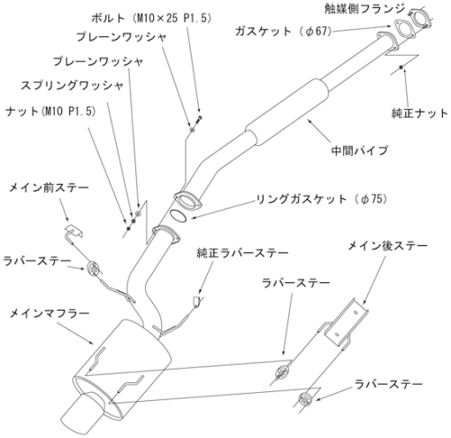 HKS Super Turbo Muffler Catback Auspuffanlage für Mitsubishi Lancer Evo 9 – Bild 3