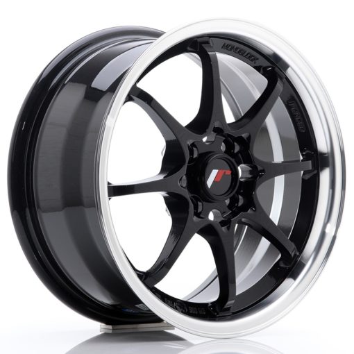 Japan Racing JR5 15 Zoll 7J ET35 4x100 Glanz Schwarz