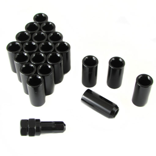 Japan Racing Black Long Inbus Lug Nuts + Key