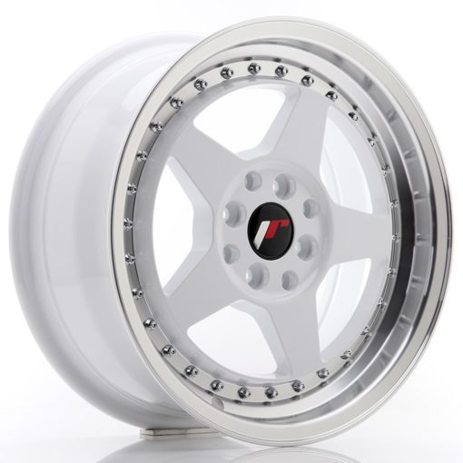 Japan Racing JR6 16 Zoll 7J ET35 4x100 White w/Machined Lip