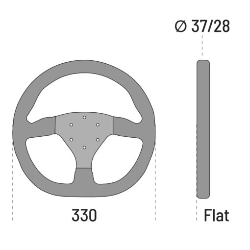 Sparco L360 Lenkrad Leder 330mm mit TÜV – Bild 2