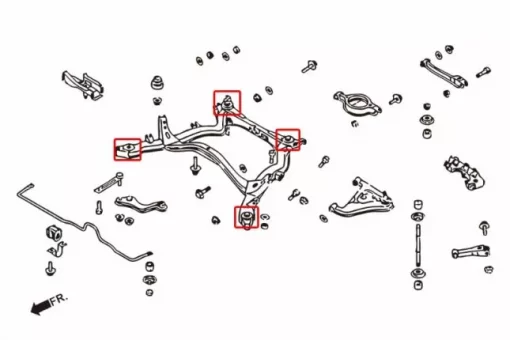 Rear Subframe Bushing Nissan 200SX/Silvia S13/S14/S15 / Skyline R32/R33/R34 / 300ZX Z32 – Bild 2