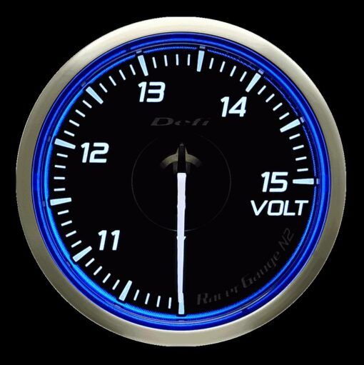 DEFI Racer Gauge N2/SI Volt Anzeige 60mm Weiss