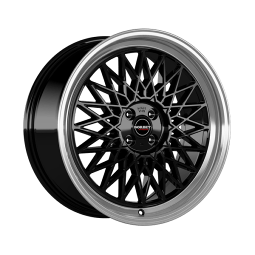 BORBET B 17 Zoll 7J 4x100 ET30 64 Black Rim Polished