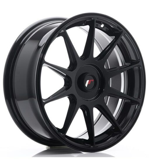 Japan Racing JR11 17 Zoll 7.25J ET35-40 Glossy Black Blank (4/5-Loch Wunschlochkreis)