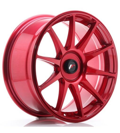 Japan Racing JR11 18 Zoll 8.5J ET35-40 Platinum Red Blank (4/5-Loch Wunschlochkreis)