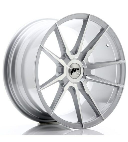 Japan Racing JR21 18 Zoll 9.5J ET20-40 Silver Machined Blank (4/5-Loch Wunschlochkreis)