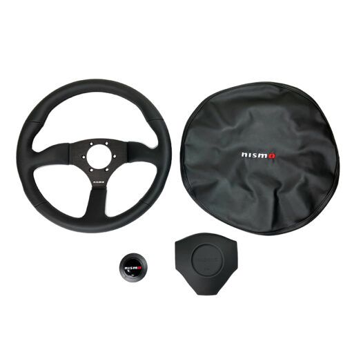 Nismo Competition Lenkrad Leder 350mm (inkl. Center Pad, Hupenknopf & Leder Storage Cover)