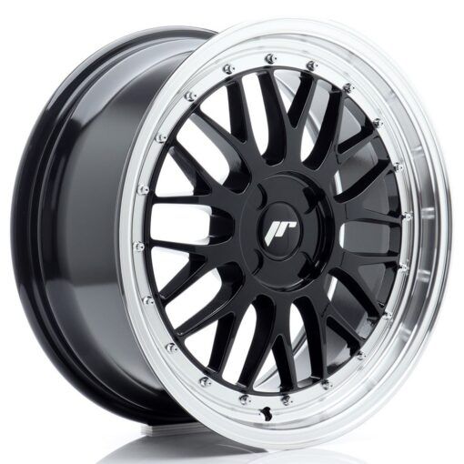 Japan Racing JR23 18 Zoll 8J ET20-42 Glossy Black w/Machined Lip Blank (4-Loch Wunschlochkreis)