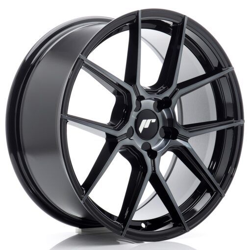 Japan Racing JR30 18 Zoll 8.5J ET20-45 Black Machined w/ Tinted Face Blank (5-Loch Wunschlochkreis)