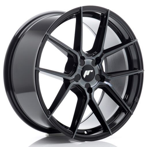 Japan Racing JR30 19 Zoll 8J ET20-40 Black Machined w/ Tinted Face Blank (5-Loch Wunschlochkreis)