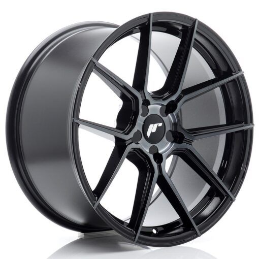 Japan Racing JR30 19 Zoll 9J ET20-40 Black Machined w/ Tinted Face Blank (5-Loch Wunschlochkreis)