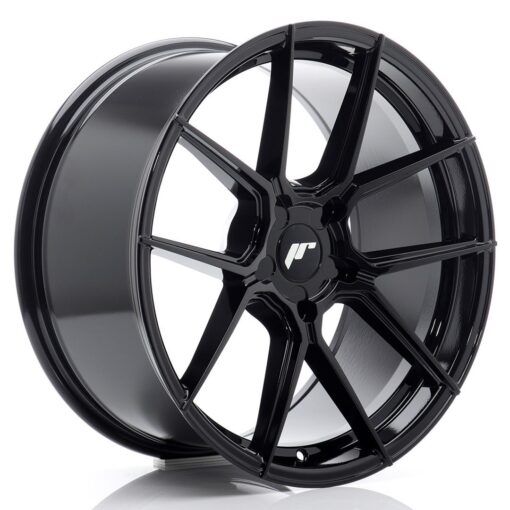 Japan Racing JR30 19 Zoll 9.5J ET20-40 Gloss Black Blank (5-Loch Wunschlochkreis)