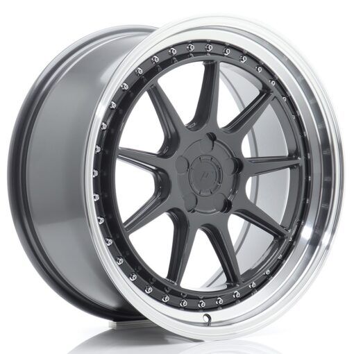 Japan Racing JR47 19 Zoll 8.5J ET15-35 Hyper Gray w/ Machined Lip Blank (5-Loch Wunschlochkreis)