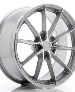 Japan Racing JR37 19 Zoll 9.5J ET20-45 Silver Machined Face Blank (5-Loch Wunschlochkreis)