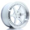 Japan Racing JR43 18 Zoll 9.5J ET15-35 Silver Machined Face Blank (5-Loch Wunschlochkreis)