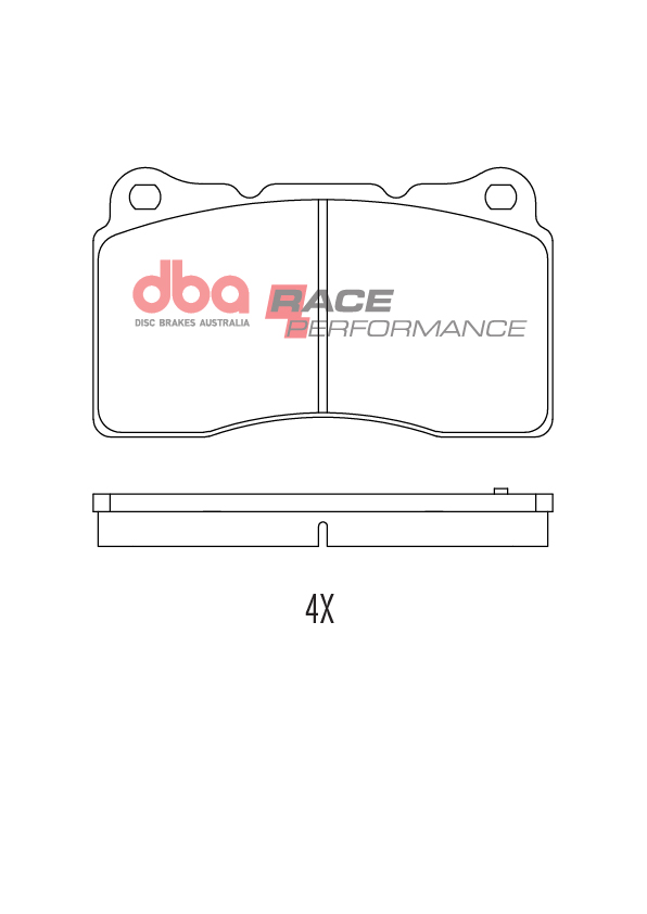 DBA Race Performance Bremsbeläge vorne für Mitsubishi Evo 5-10 / Subaru BRZ/Forester STI/Impreza STI / Toyota GT86 – Bild 2