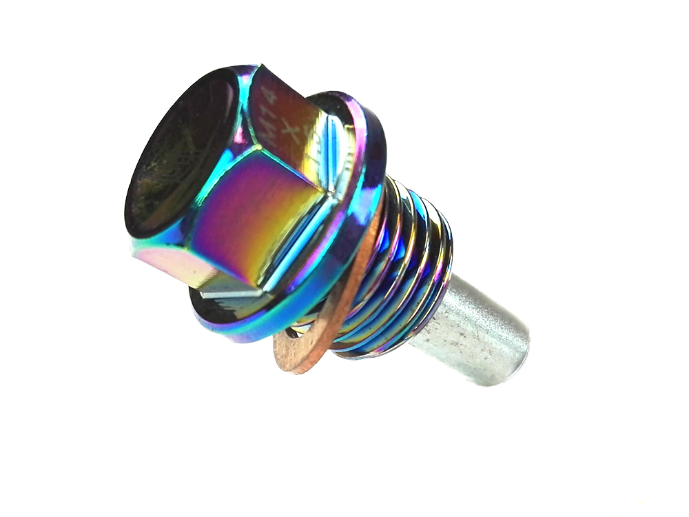Universal Oil Drain Plug M14x1.50 Neo Chrome JV Imports e.U